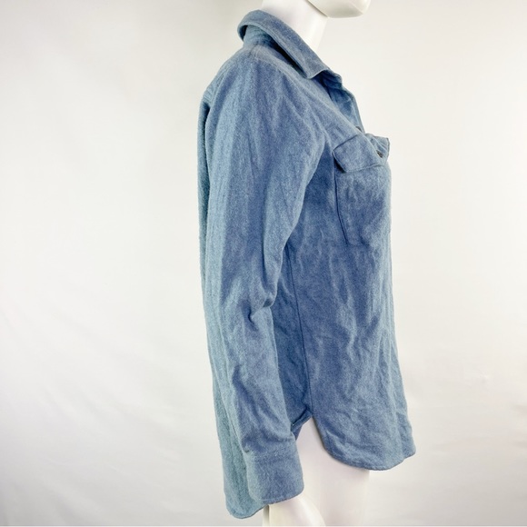 Madewell Women's Blue Long Sleeve Button Up Flannel Shirt Size XS - Picture 6 of 10